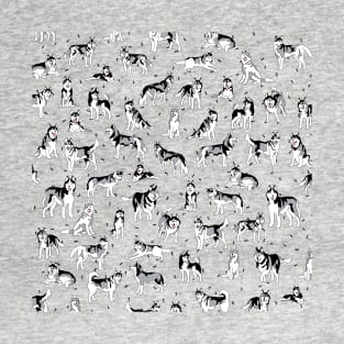 Many Husky dogs T-Shirt